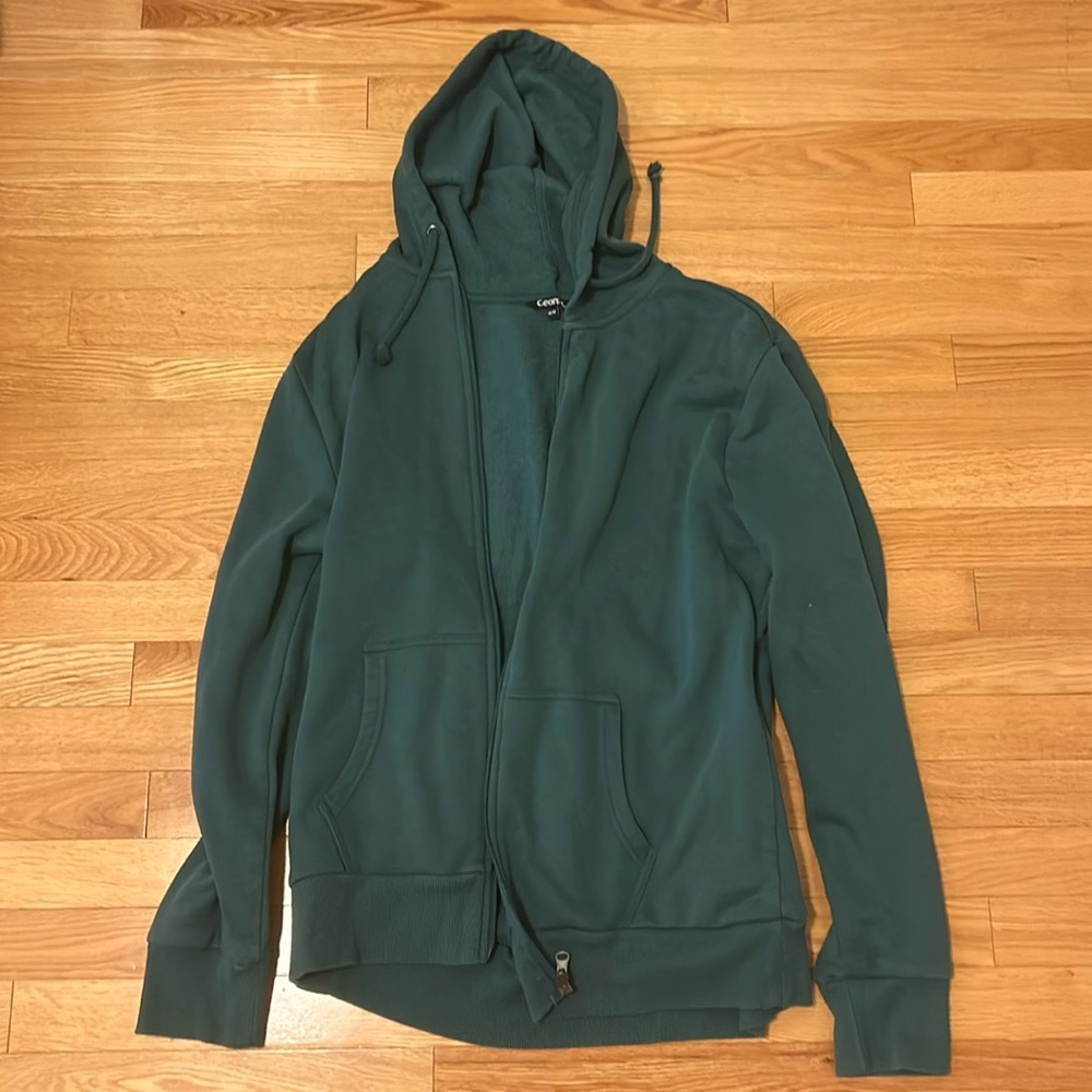 GEORGE Green Zipper Hoodie
